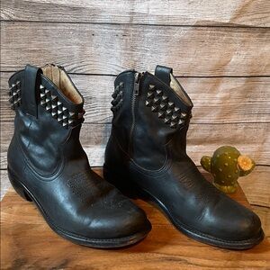 All Leather Juicy Couture Studded Western Booties